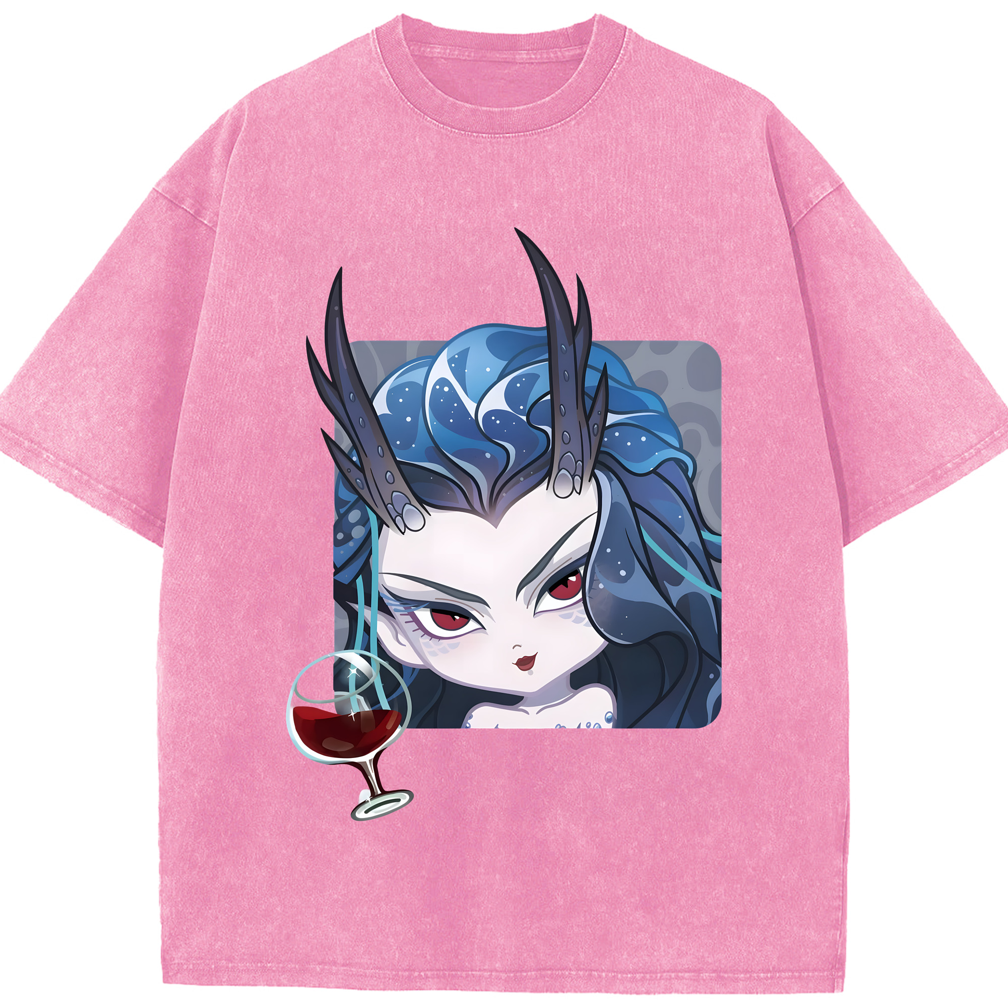 （画像用） Ne Zha 2 ナタ 魔童の大暴れ 綿100% ヴィンテージ風 半袖Tシャツ（フロントプリント）